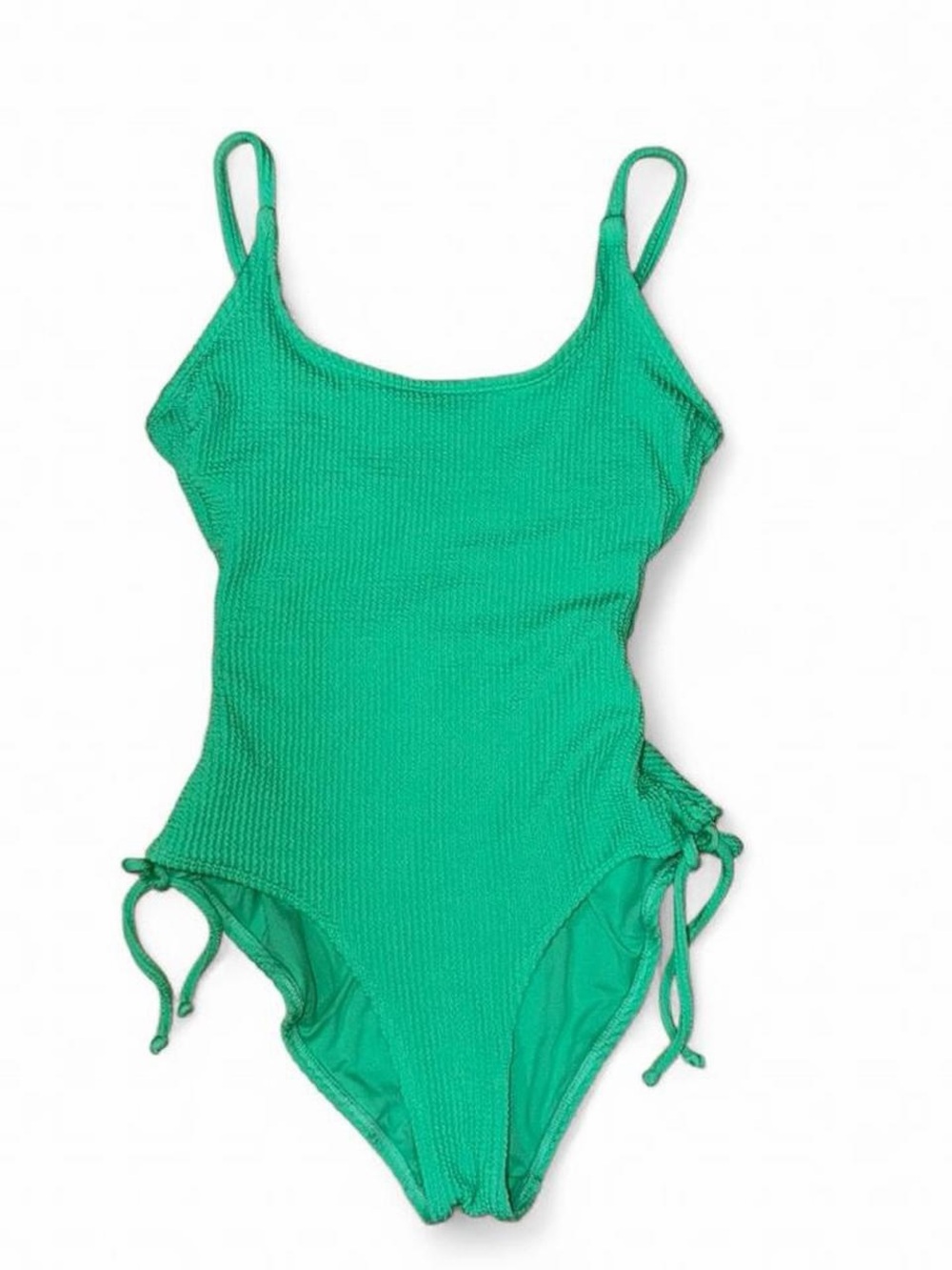Hurley Green Textured One-Piece Swimsuit with Side Ties